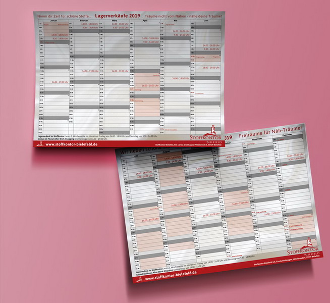 Stoffkontor Kalender für Kunden