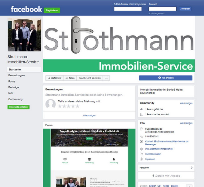 Strothmann-Immobilien-Service Facebook-Seite